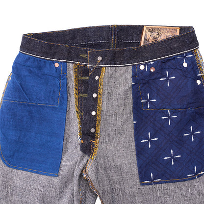SAMURAI JEANS×UNIQUE JEAN STORE 別注 蝦夷ジーンズ S510VXJ-Ezo TYPE12-NIPOPO 二ポポ17oz 右綾デニム