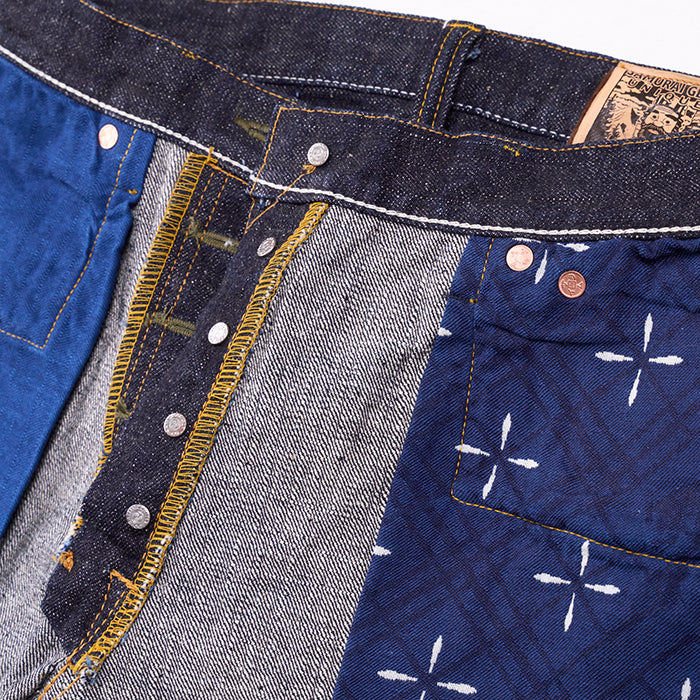 SAMURAI JEANS×UNIQUE JEAN STORE 別注 蝦夷ジーンズ S510VXJ-Ezo TYPE12-NIPOPO 二ポポ17oz 右綾デニム