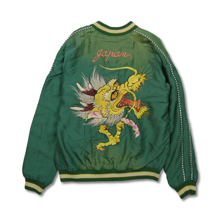 テーラー東洋 Lot No. TT15393-145 / Early 1950s Style Acetate Souvenir Jacket “DRAGON HEAD” × “ROARING TIGER” (AGING MODEL)