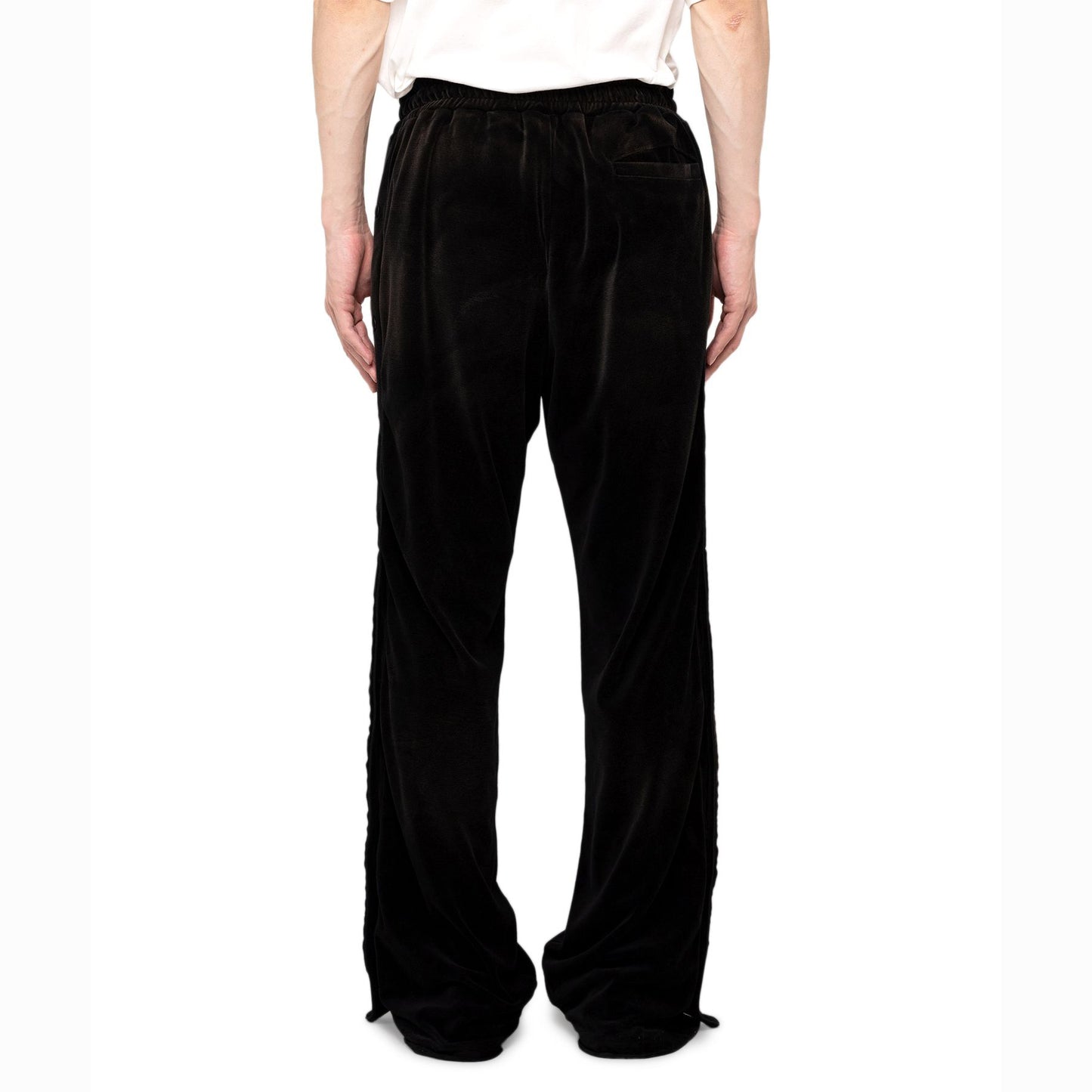 Bleached Velor Pants:BLACK
