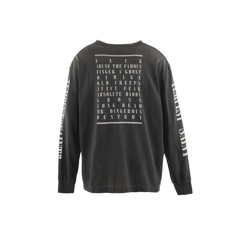 セントマイケル SM-YS1-0000-011 LS TEE / TEMPEST / BLACK メンズ 長袖 プリントTシャツ ロンT バックプリント