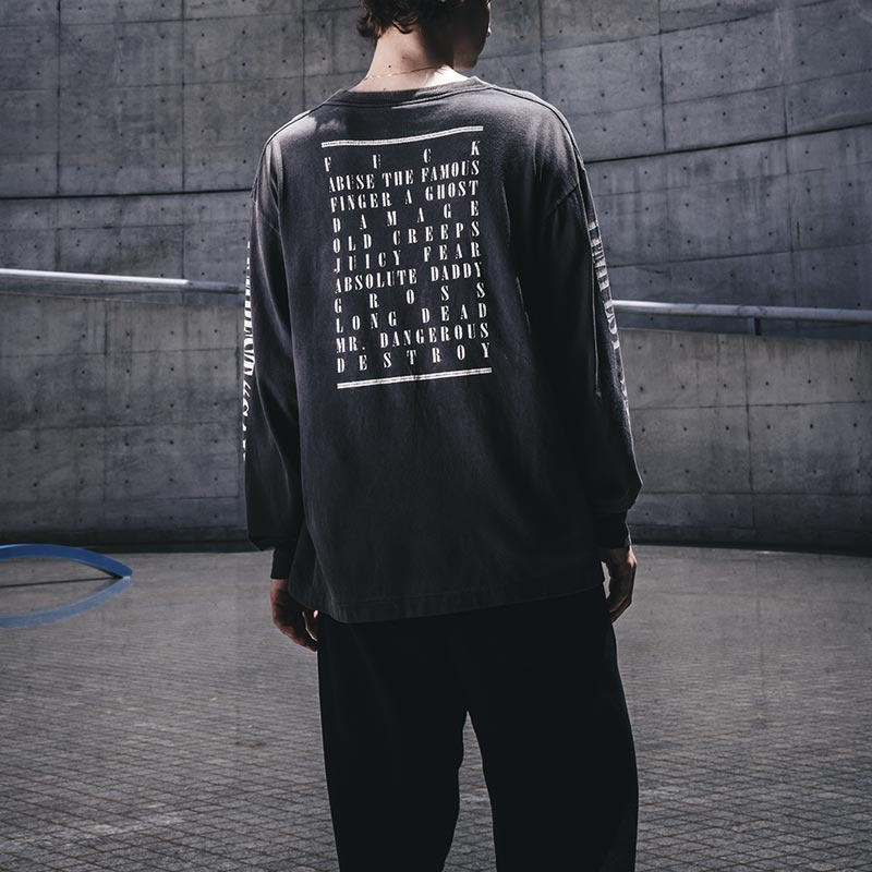 セントマイケル SM-YS1-0000-011 LS TEE / TEMPEST / BLACK メンズ 長袖 プリントTシャツ ロンT バックプリント