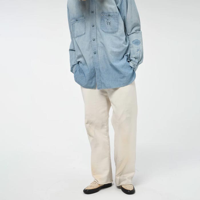 バウワウ BW242-USSPA USN SEEBEES SWEAT PT AGING ホワイトエイジング メンズ スウェットパンツ