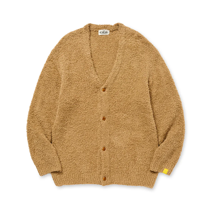 CALEE × EYYA KNIT C/F CARDIGAN:BLACK CAMEL