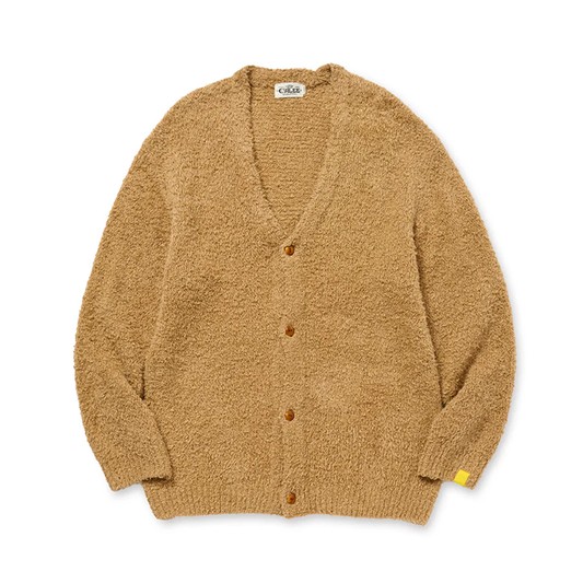 CALEE × EYYA KNIT C/F CARDIGAN:BLACK CAMEL