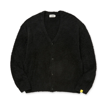 CALEE × EYYA KNIT C/F CARDIGAN:BLACK CAMEL