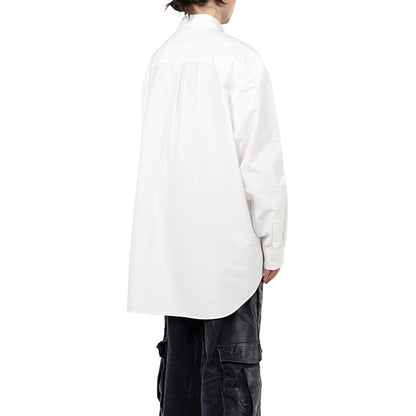 KAMIYA Oversized Oxford Shirt:WHITE