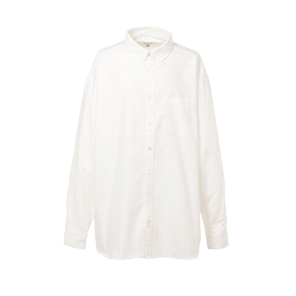 KAMIYA Oversized Oxford Shirt:WHITE