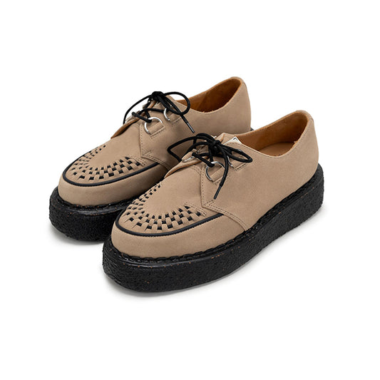General Scale(ジェネラルスケール) "DAVID"Suede Inter Lace Shoes:BEIGE BLACK