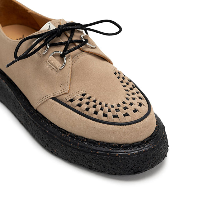General Scale(ジェネラルスケール) "DAVID"Suede Inter Lace Shoes:BEIGE BLACK