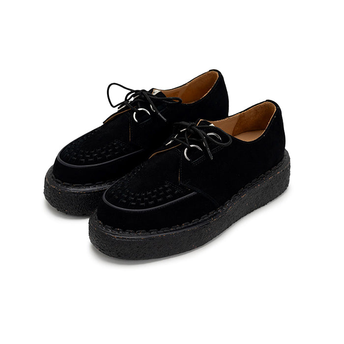 General Scale(ジェネラルスケール) "DAVID"Suede Inter Lace Shoes:BEIGE BLACK