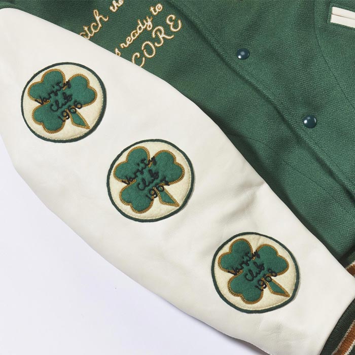 ジョーマッコイ MJ23121 WOOL VARSITY JACKET SHAMROCKS 165 グリーン スタジャン スタジアムジャンパー バーシティジャケット アワードジャケット