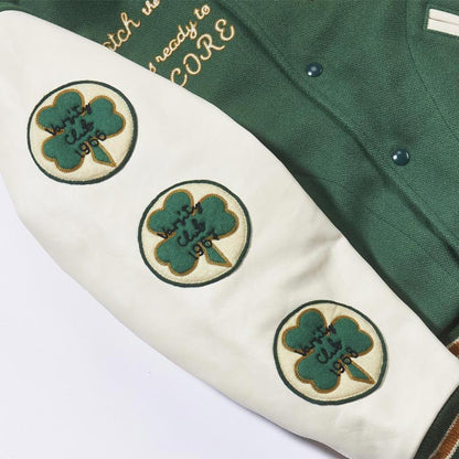 ジョーマッコイ MJ23121 WOOL VARSITY JACKET SHAMROCKS 165 グリーン スタジャン スタジアムジャンパー バーシティジャケット アワードジャケット