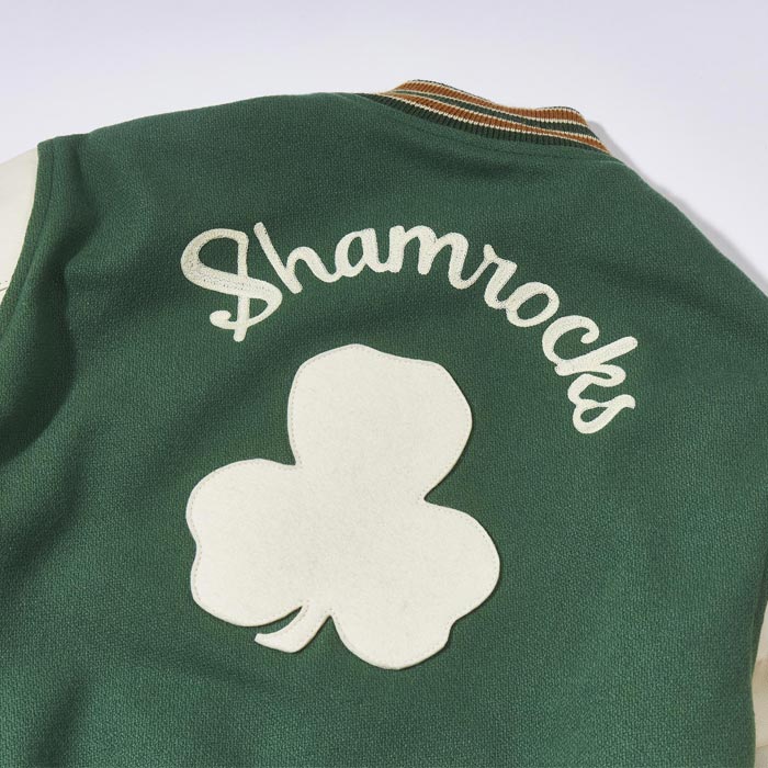 ジョーマッコイ MJ23121 WOOL VARSITY JACKET SHAMROCKS 165 グリーン スタジャン スタジアムジャンパー バーシティジャケット アワードジャケット