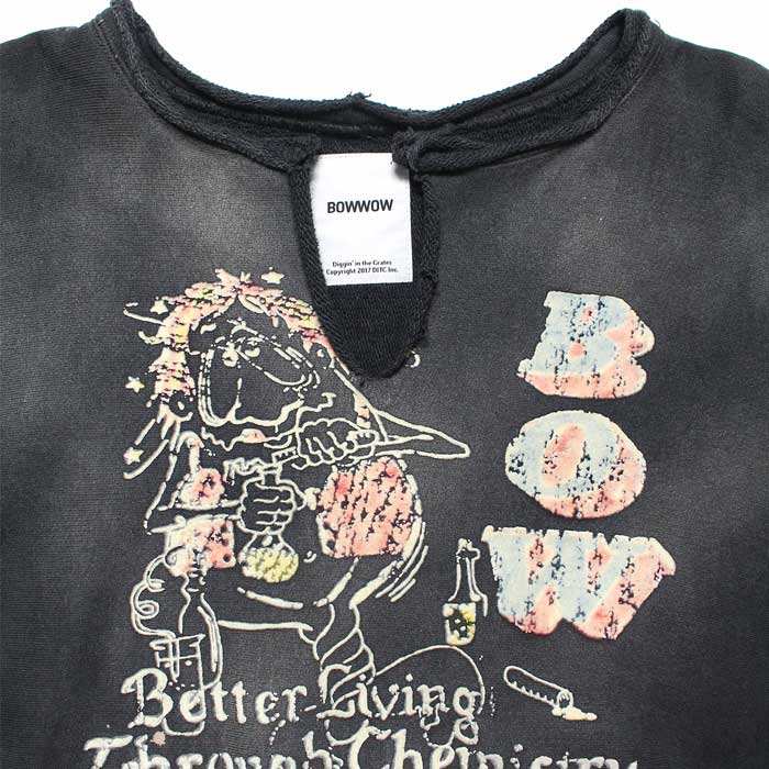 バウワウ BW222-CCS CHEMISTRY CUT OFF SWEAT SHIRTS