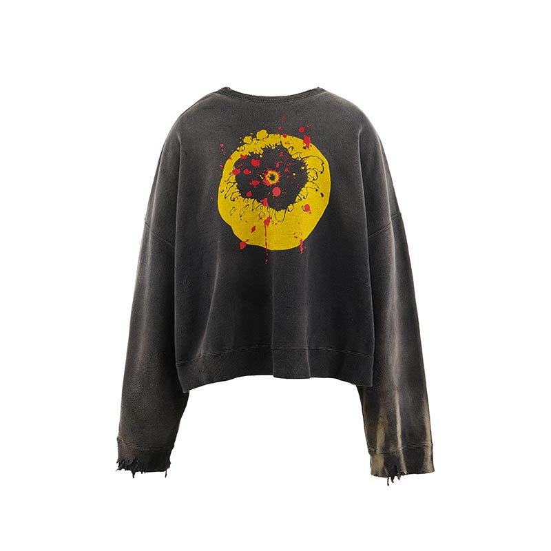セントマイケル SM-YS1-0000-C06 CP_CREW SWT / SMILE / BLK Cactus Plant Flea Market コラボ スウェット トレーナー スマイル