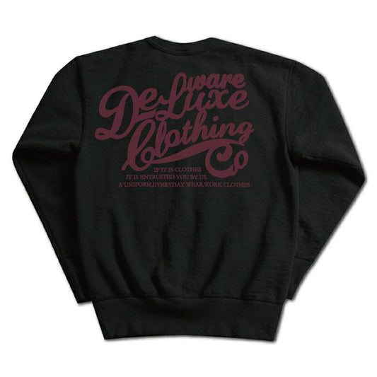23FW デラックスウエア BRGS-101 DELUXEWARE 最高密度スウェット メンズ ロゴデザイン バックプリント CORE.BLACK