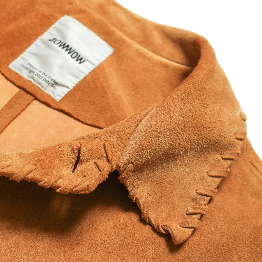 バウワウ BW242-WSCA WOVEN SUEDE COVERALL スエードチョアコート ゴールド メンズ アウター ジャケット