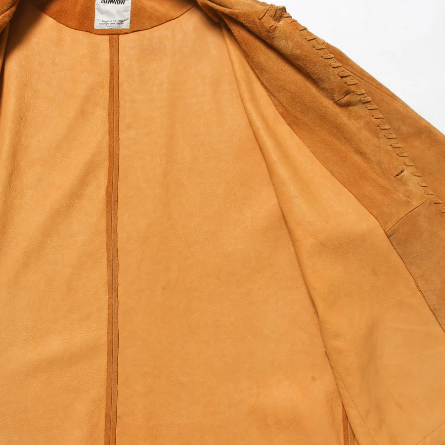 バウワウ BW242-WSCA WOVEN SUEDE COVERALL スエードチョアコート ゴールド メンズ アウター ジャケット
