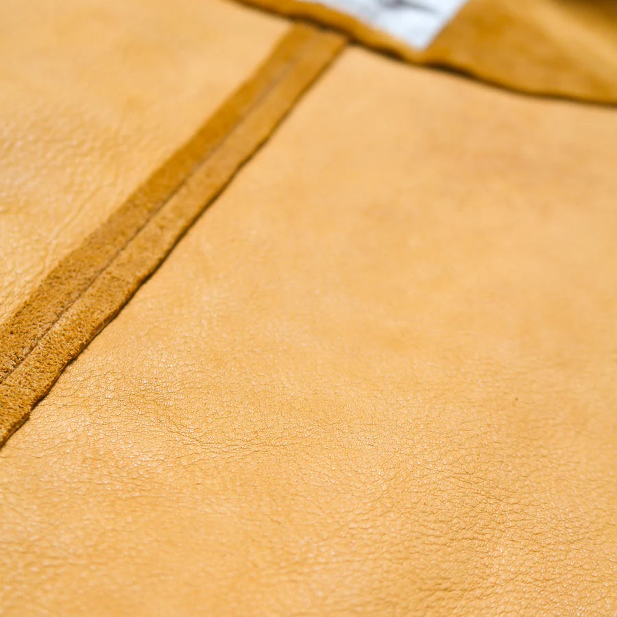 バウワウ BW242-WSCA WOVEN SUEDE COVERALL スエードチョアコート ゴールド メンズ アウター ジャケット