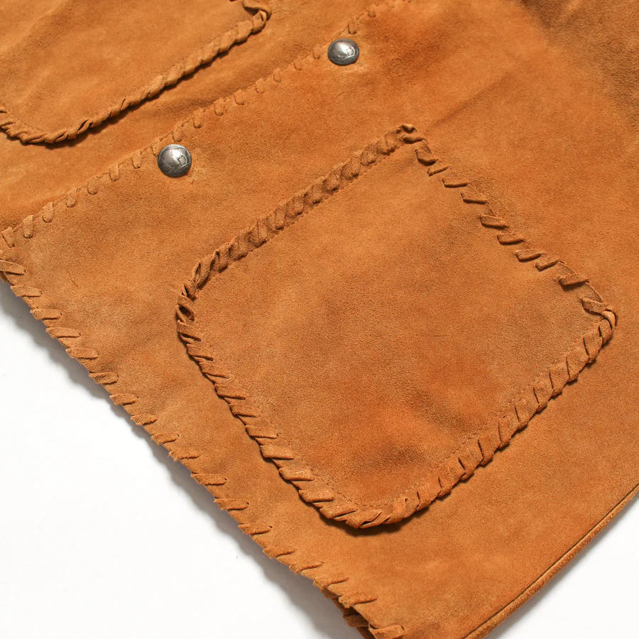 バウワウ BW242-WSCA WOVEN SUEDE COVERALL スエードチョアコート ゴールド メンズ アウター ジャケット