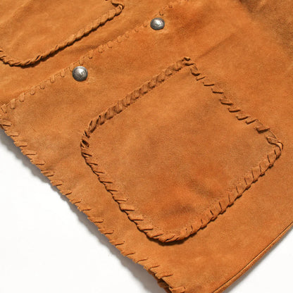 バウワウ BW242-WSCA WOVEN SUEDE COVERALL スエードチョアコート ゴールド メンズ アウター ジャケット