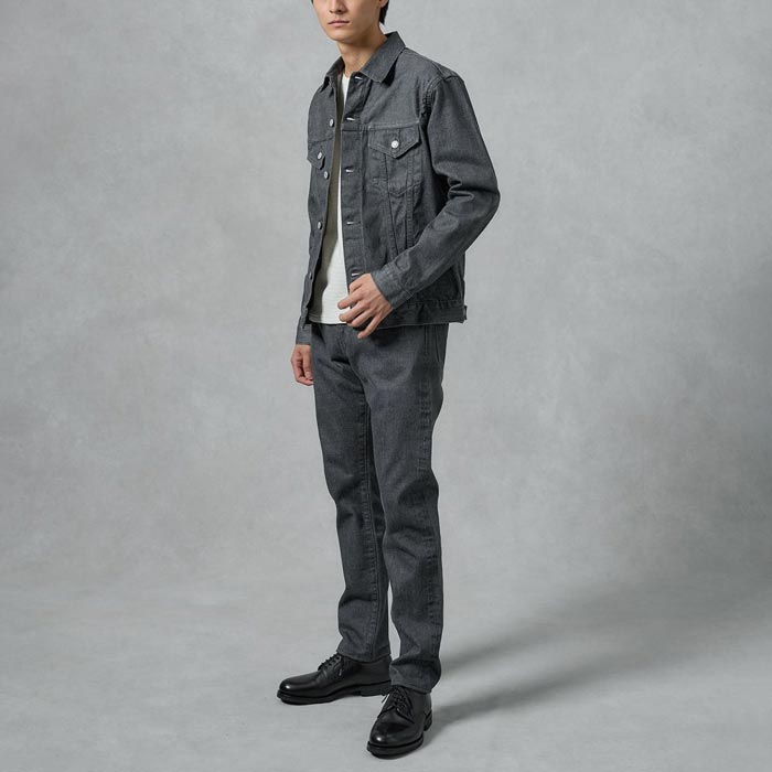 桃太郎ジーンズ MXJE1100 14oz SELVEDGE GRAY DENIM NARROW TAPERED メンズ デニム ジーンズ ナローテーパード 細めのストレート セルヴィッチデニム