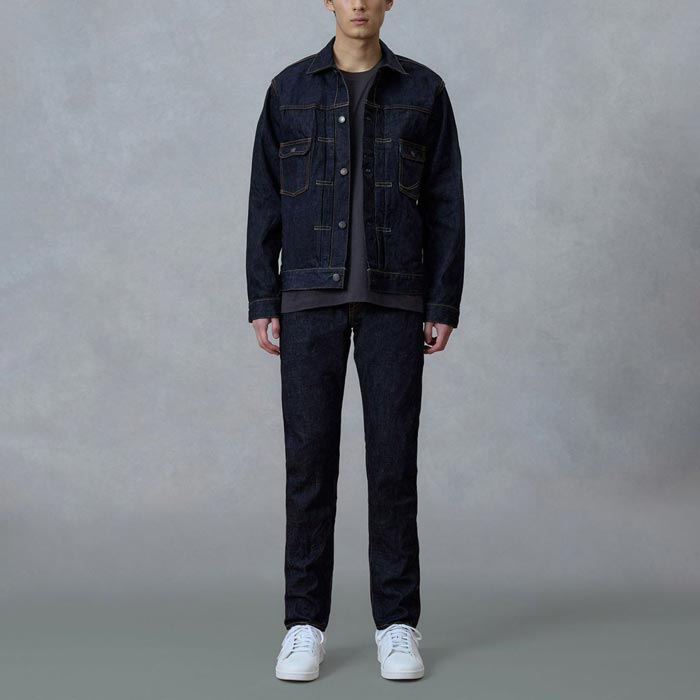 桃太郎ジーンズ G015-MZ 銅丹特濃ナローテーパード ジッパーフライ メンズ デニム ジーンズ テーパード 細めのストレート セルヴィッチデニム 14.7oz