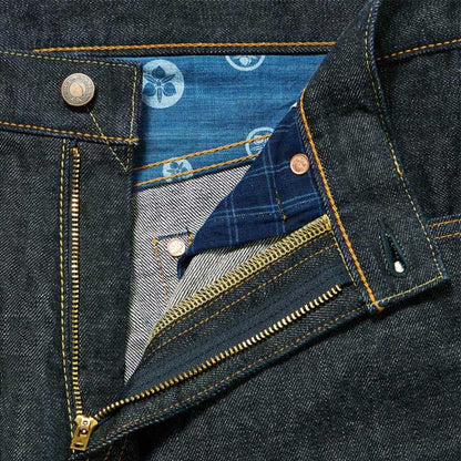 桃太郎ジーンズ G015-MZ 銅丹特濃ナローテーパード ジッパーフライ メンズ デニム ジーンズ テーパード 細めのストレート セルヴィッチデニム 14.7oz