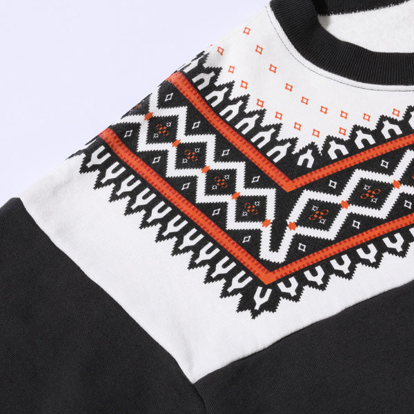ホワイツビル Lot No. WV69266 / SNOW PATTERN SWEAT SHIRT BLACK 雪柄スウェット ブラック メンズ