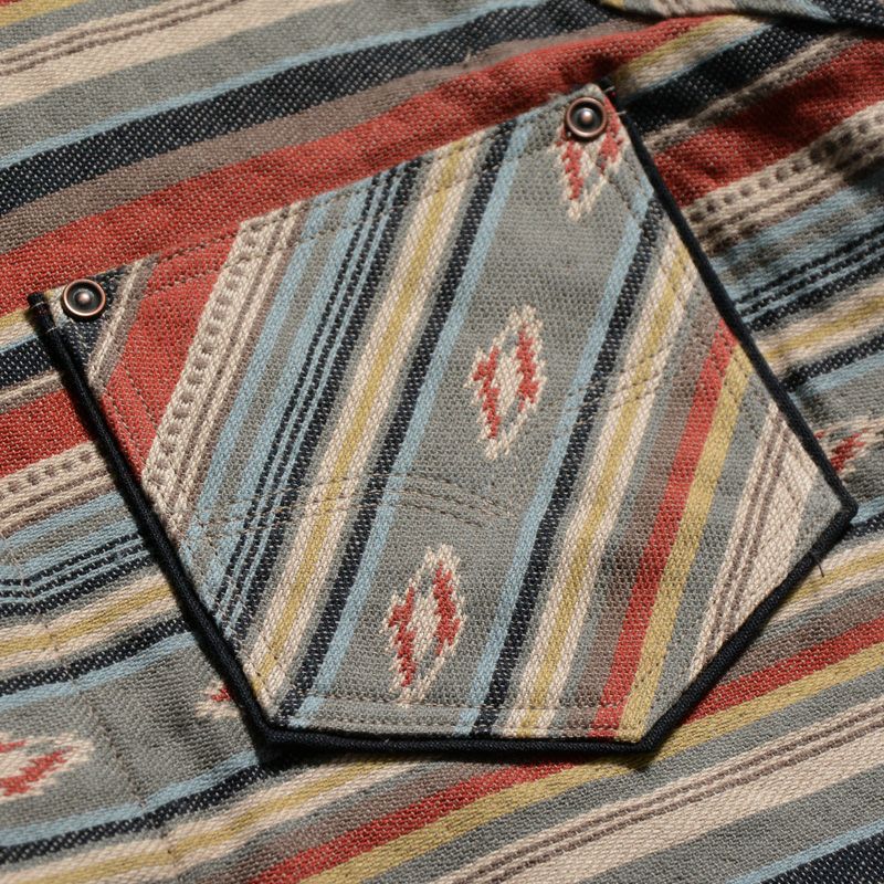 DELUXE WARE 7649C[40S NATIVE BORDER]:ORG.BORDER RED.BORDER
