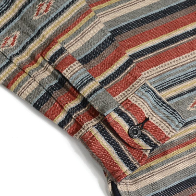 DELUXE WARE 7649C[40S NATIVE BORDER]:ORG.BORDER RED.BORDER