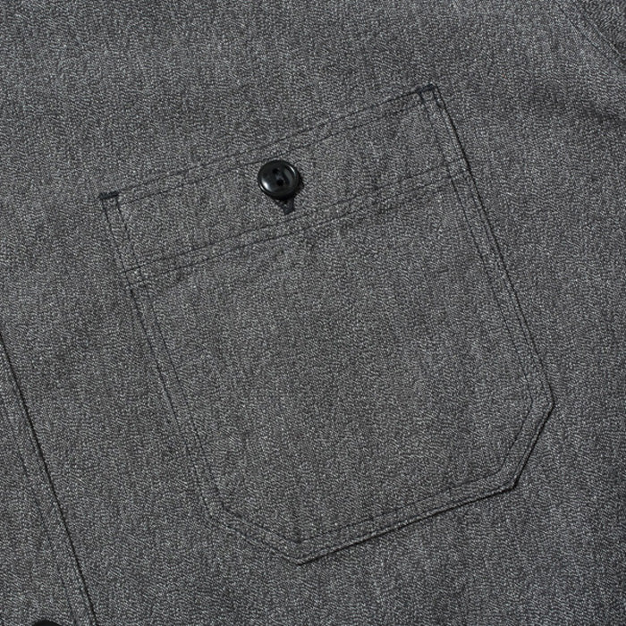 バズリクソンズ Lot No. BR26082 / COTTON COVERT WORK SHIRTS BLACK シャンブレー調 ワークシャツ ブラック メンズ