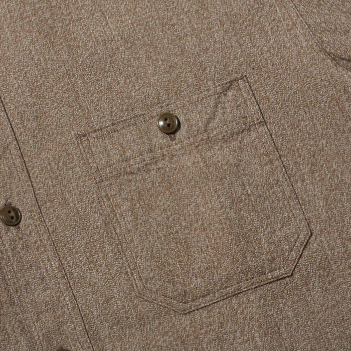 バズリクソンズ Lot No. BR26082 / COTTON COVERT WORK SHIRTS BROWN シャンブレー調 ワークシャツ ブラウン メンズ