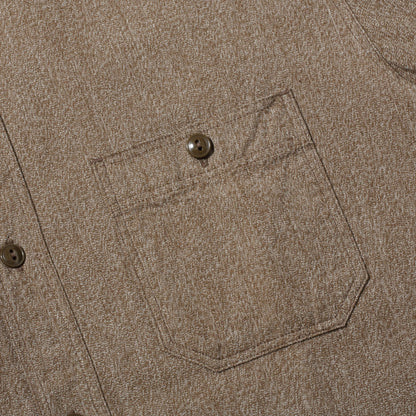 バズリクソンズ Lot No. BR26082 / COTTON COVERT WORK SHIRTS BROWN シャンブレー調 ワークシャツ ブラウン メンズ