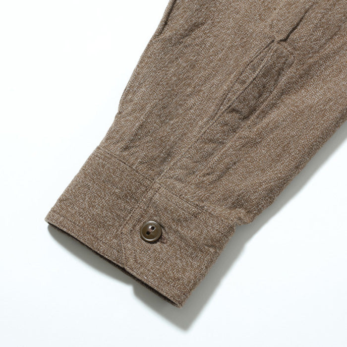 バズリクソンズ Lot No. BR26082 / COTTON COVERT WORK SHIRTS BROWN シャンブレー調 ワークシャツ ブラウン メンズ