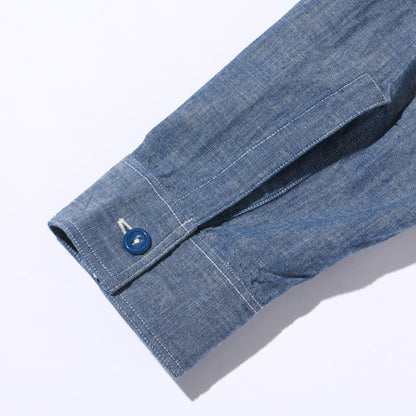 バズリクソンズ Lot No. BR29184 / BLUE CHAMBRAY WORK SHIRTS “BUZZ RICKSON'S 30th ANNIVERSARY MODEL WITH EMBROIDERED” BLUE シャンブレーシャツ ブルー メンズ