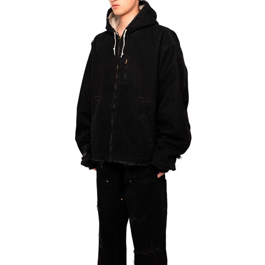 カミヤ G13BL024 BORO Duck Blouson ボロダックブルゾン ブラック メンズ アウター ジャケット ボア フード