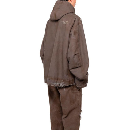 カミヤ G13BL024 BORO Duck Blouson ボロダックブルゾン グレー メンズ アウター ジャケット ボア フード