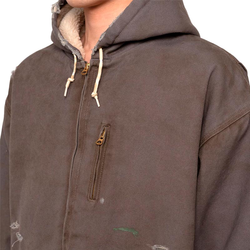 カミヤ G13BL024 BORO Duck Blouson ボロダックブルゾン グレー メンズ アウター ジャケット ボア フード