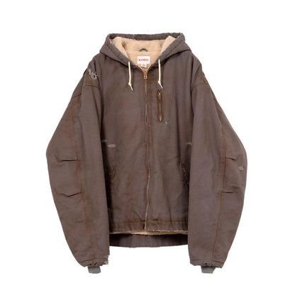 カミヤ G13BL024 BORO Duck Blouson ボロダックブルゾン グレー メンズ アウター ジャケット ボア フード