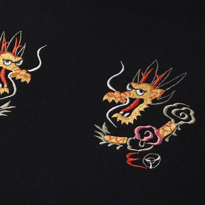 テーラー東洋 Lot No. TT69301 / SUKA HOODED PARKA EMBROIDERED “DRAGON” クルースウェットパーカー 裏起毛 フーディー ブラック メンズ