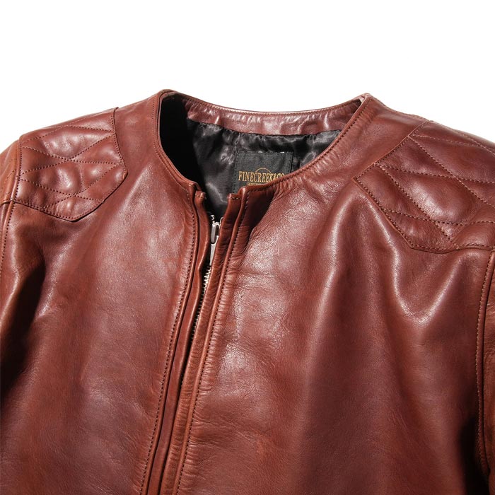 FINECREEK&Co. ﾌｧｲﾝｸﾘｰｸｱﾝﾄﾞｺｰ ACJK043 Bad バッド ブラウン レザージャケット