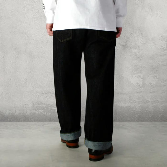 フラットヘッド FN-D111 WIDE STRAIGHT ワイドストレート ジー ンズ メンズ 14.5oz チェーンステッチ裾上げ無料