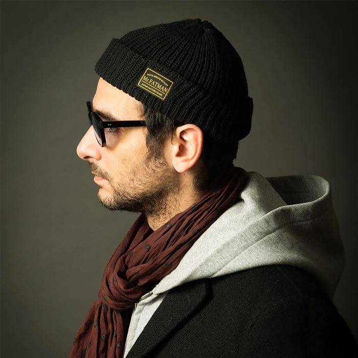 ミスターファットマン 5191010 Hue ブラック メンズ ワッチキャップ 帽子 ショート丈 ニットキャップ ニットワッチ