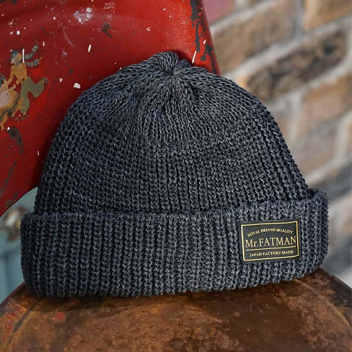 ミスターファットマン 5191010 Hue チャコールグレー メンズ ワッチキャップ 帽子 ショート丈 ニットキャップ ニットワッチ