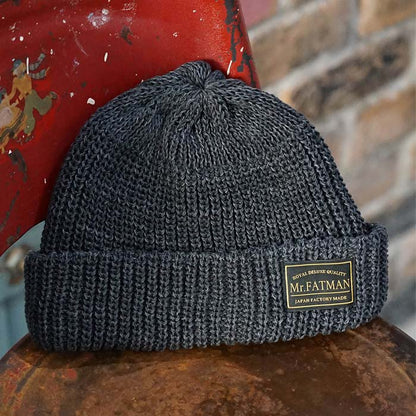 ミスターファットマン 5191010 Hue チャコールグレー メンズ ワッチキャップ 帽子 ショート丈 ニットキャップ ニットワッチ