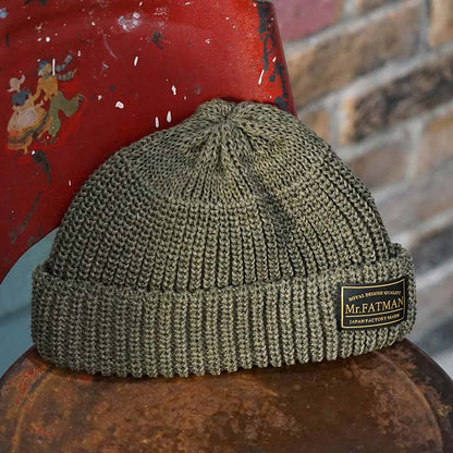 ミスターファットマン 5191010 Hue カーキ メンズ ワッチキャップ 帽子 ショート丈 ニットキャップ ニットワッチ