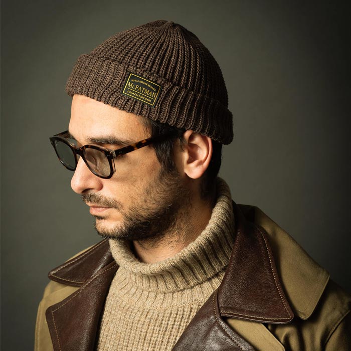 ミスターファットマン 5191010 Hue ブラウン メンズ ワッチキャップ 帽子 ショート丈 ニットキャップ ニットワッチ