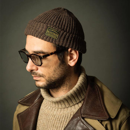 ミスターファットマン 5191010 Hue ブラウン メンズ ワッチキャップ 帽子 ショート丈 ニットキャップ ニットワッチ